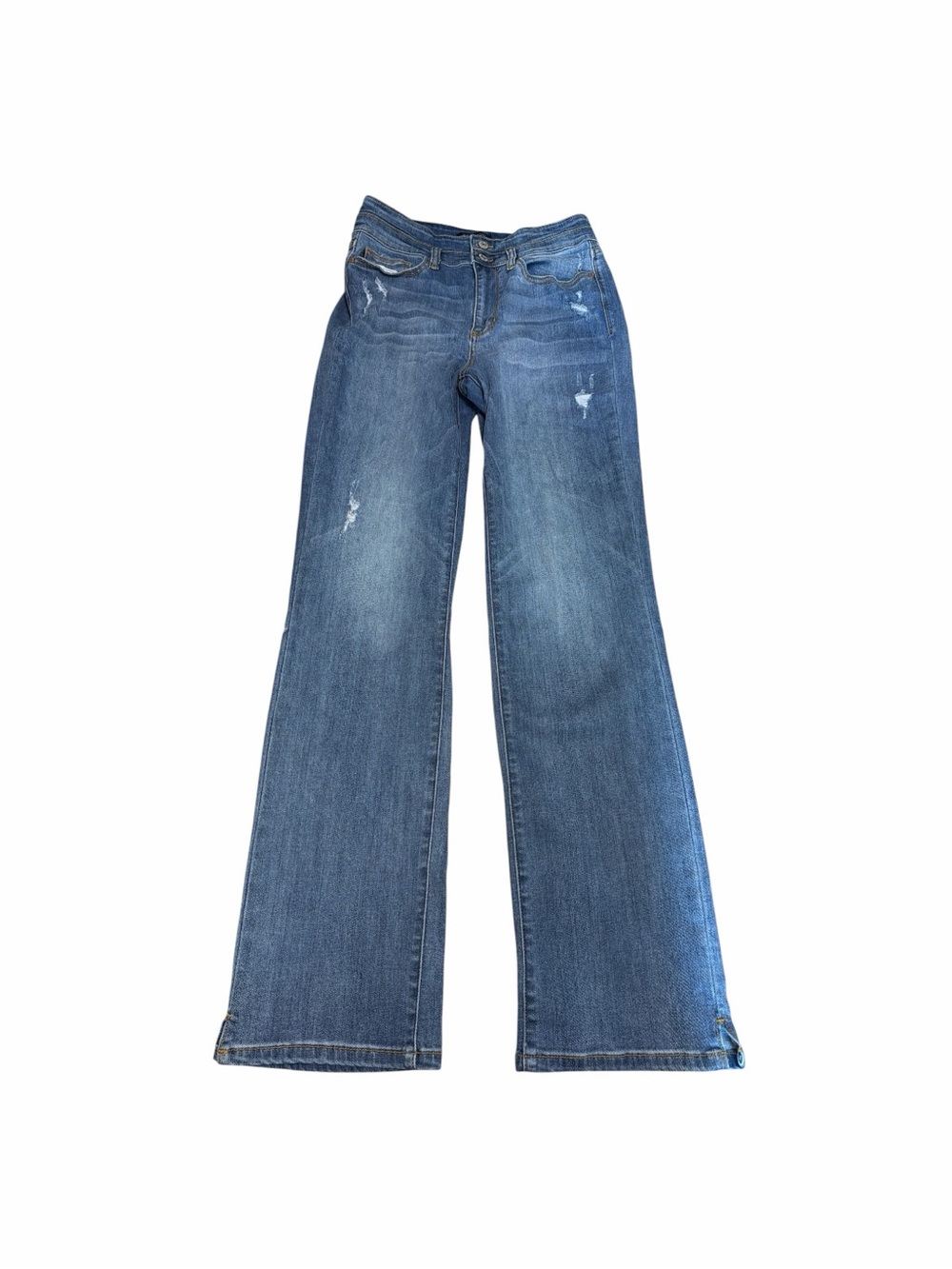 Judy Blue High Rise Straight Fit Distressed Side Slit Jeans 9/29
